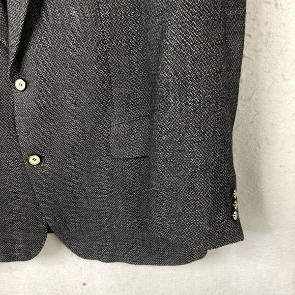 Hugo Boss Blazer Mens Extra Large Gray Wool Herringbone Sport Coat Suit Jacket - Picture 16 of 16